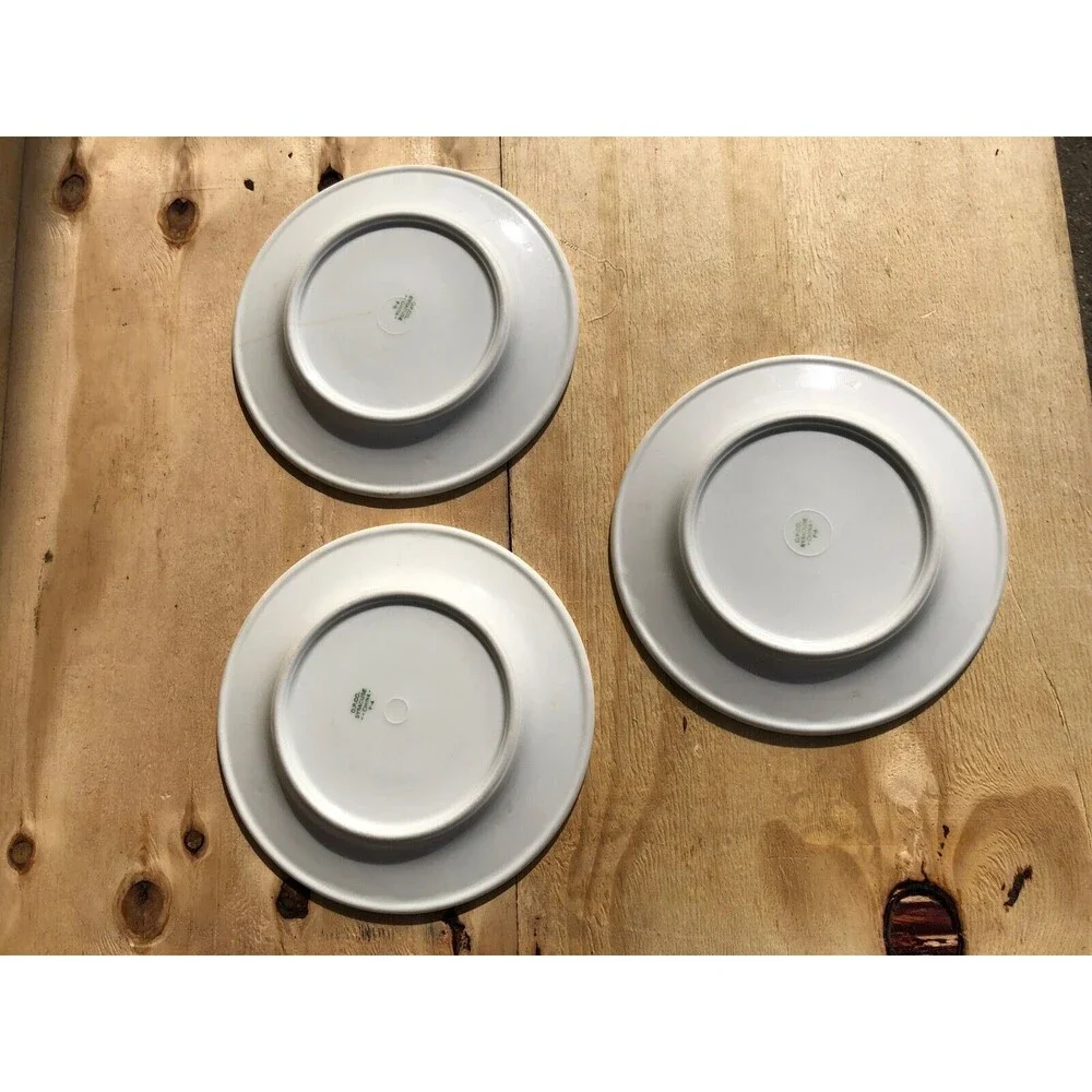 O.P.CO. Syracuse China  Tree Pattern 7.5 inch   set of 3 Dishes